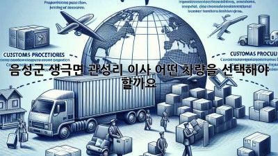 음성군 생극면 관성리 이사, 어떤 차량을 선택해야 할까요? 🤔