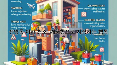 ✨ 선암동 이사 청소, 💎 깨끗함으로 시작하는 행복! 🏡