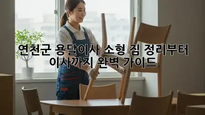 연천군 용달이사 소형: 짐 정리부터 이사까지 완벽 가이드
